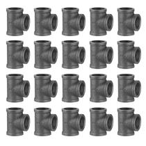 Encaixe de tubulação Tee Home TZH DN20 em ferro fundido roscado cinza (20)