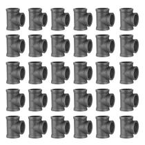 Encaixe de tubulação Tee Home TZH, pacote com 30 unidades de ferro fundido com rosca DN25