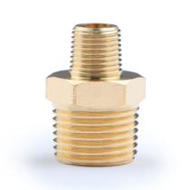 Encaixe de tubulação U.S. Solid Reducing Hex Nipple 3/8 x 1/8 Macho NPT Encaixe de tubulação U.S. Solid Reducing Hex Nipple 3/8 x 1/8 Macho NPT