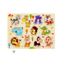 Encaixe Divertido com Pinos MDF Animais da Selva Floresta Toymix Brinquedo Educativo Pedagogico Encaixe Divertido com Pinos MDF Animais da Selva Floresta Toymix Brinquedo Educativo Pedagogico