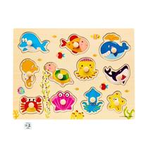 Encaixe Divertido com Pinos MDF Fundo do Mar Animais Marinhos Toymix Brinquedo Educativo Pedagogico Encaixe Divertido com Pinos MDF Fundo do Mar Animais Marinhos Toymix Brinquedo Educativo Pedagogico