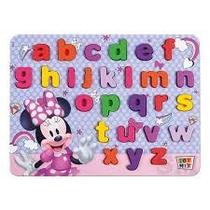 Encaixe divertido disney letras minusculas mdf un minnie