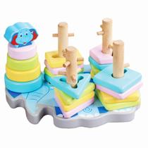 Encaixe Divertido Formas e Cores Elefante 22 Peças MDF Encaixe Divertido Formas e Cores Elefante 22 Peças MDF