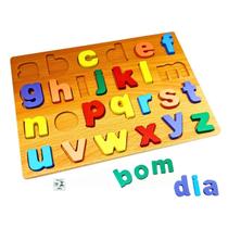 Encaixe Divertido Letras Minusculas Coloridas MDF Toymix Alfabeto Brinquedo Educativo Didatico Encaixe Divertido Letras Minusculas Coloridas MDF Toymix Alfabeto Brinquedo Educativo Didatico