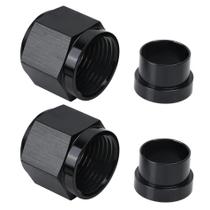 Encaixe EVIL ENERGY 8AN fêmea para tubos de liga de 1/2" OD, 2 peças Encaixe EVIL ENERGY 8AN fêmea para tubos de liga de 1/2" OD, 2 peças