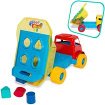 Encaixe formas caminhao didatico dino caixa cardoso