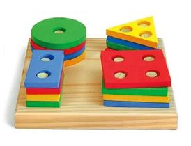 Encaixe Formas Geométricas Brinquedo Pedagógico Infantil