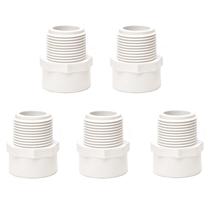 Encaixes de tubulação FangKingNo, 5 peças, adaptador macho de PVC bidirecional branco de 1,5 cm Encaixes de tubulação FangKingNo, 5 peças, adaptador macho de PVC bidirecional branco de 1,5 cm