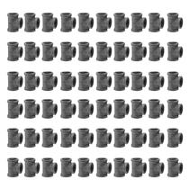 Encaixes de tubulação Home TZH Threaded Tee 1/2", pacote com 60 unidades, metal cinza