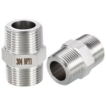 Encaixes de tubulação Rebower 304 de aço inoxidável 1 MNPT x 1 MNPT Encaixes de tubulação Rebower 304 de aço inoxidável 1 MNPT x 1 MNPT