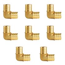 Encaixes PEX WiseWater, cotovelo e 90 graus, farpa de latão de 1 polegada (8 unidades) Encaixes PEX WiseWater, cotovelo e 90 graus, farpa de latão de 1 polegada (8 unidades)