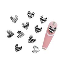 Encantos Góticos Punk para Unhas - 10 Peças com Motivos Religiosos (Jesus, Cruz, Anjo, Diabo)