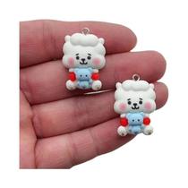 Encantos Kawaii de Resina com Desenhos Animados de Animais - Kit com 10 Peças para DIY