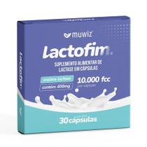 Encapsulado Lactofim 10.000 FCC Muwiz 400mg 30 Cápsulas Suplemento Alimentar de Enzima Lactase