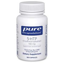 Encapsulamentos Puros 5-HTP 100 mg Suplemento de 5-hidroxitriptofano para cérebro, sono, comportamento alimentar, e suporte de serotonina * 180 Cápsulas