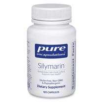 Encapsulamentos Puros Silymarin Suplemento extrato de cardo de leite para suporte hepático e atividade antioxidante* 120 cápsulas
