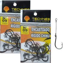 Encastoado rígido c/ anzol chinu nº9 suporte hook kit 20 pçs Encastoado rígido c/ anzol chinu nº9 suporte hook kit 20 pçs