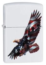 Encendedor de Bolsillo Zippo Águila y Soldado Blanco Mate ZO12303