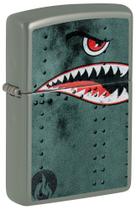 Encendedor Zippo con diseño de avión de combate y dientes de tiburón modelo Sage 81482 Encendedor Zippo con diseño de avión de combate y dientes de tiburón modelo Sage 81482