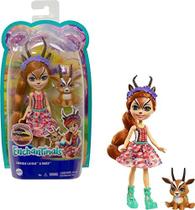 Enchantimals Gabriela Gazelle Doll (6-in) & Racer Animal Friend Figure da Sunny Savanna Collection, Small Doll with Removable Skirt and Accessories, Great Gift for 3 to 8 Year Old Kids
