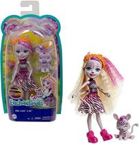 Enchantimals Zadie Zebra Doll (6-in) & Ref Animal Friend Figure da Sunny Savanna Collection, Small Doll with Removable Skirt and Accessories, Great Gift for 3 to 8 Year Olds