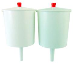 Enchedor de copos Communion, Westmon Works, plástico branco, 13 cm, conjunto de 2
