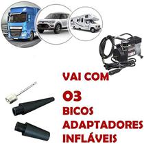 Encher E Calibrar Pneus Carro caminhao Compressor Veicular 12V eletrico