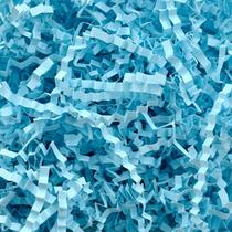 Enchimento de trituração de papel cortado enrugado Corlcol 0,45 kg azul claro Enchimento de trituração de papel cortado enrugado Corlcol 0,45 kg azul claro