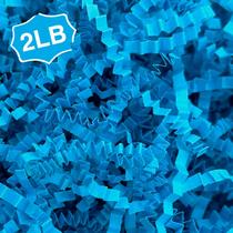 Enchimento de trituração de papel cortado enrugado Corlcol 1 kg Lake Blue