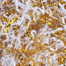 Enchimento de trituração de papel cortado enrugado TANMWZK 454g de ouro branco Enchimento de trituração de papel cortado enrugado TANMWZK 454g de ouro branco