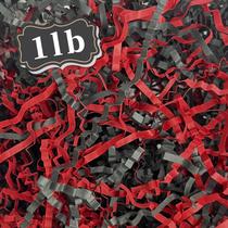 Enchimento de trituração de papel enrugado 454g preto vermelho ZEBMOON