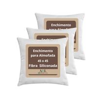 Enchimento Para Almofada 3 Unidades Fibra Siliconada 45x45