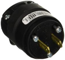 Enchufe eléctrico Leviton 115PR 15 amperios 125 voltios negro Enchufe eléctrico Leviton 115PR 15 amperios 125 voltios negro