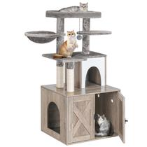 Enclosure para Caixa de Areia de Gato Snughome com Árvore e Condomínio Enclosure para Caixa de Areia de Gato Snughome com Árvore e Condomínio