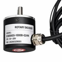 Encoder incremental 1000 pulsos canal ab npn coletor aberto eixo 6mm 6 a 28vdc Encoder incremental 1000 pulsos canal ab npn coletor aberto eixo 6mm 6 a 28vdc