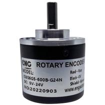 Encoder incremental 600 pulsos canal ab npn coletor aberto eixo 6mm 5 a 24vdc Encoder incremental 600 pulsos canal ab npn coletor aberto eixo 6mm 5 a 24vdc