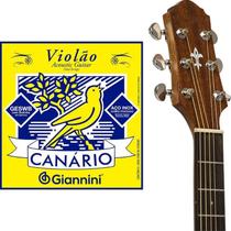 Encordamento De Violão Giannini Acoustic Guitar Com Bolinha Aço Inox Cobre Prateado GESWB