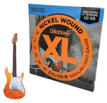 Encordoamento 010 Cordas para Guitarra Tensão Light (leve) - Nickel Wound EXL110-B