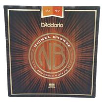 Encordoamento 010 Daddario Violão NB1047 Nickel Bronze Aço - Daddario NB1047