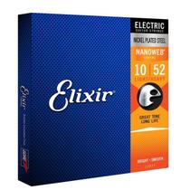 Encordoamento 010 Elixir Light Heavy Nanoweb para Guitarra Encordoamento 010 Elixir Light Heavy Nanoweb para Guitarra