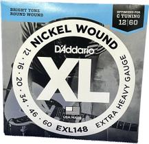 Encordoamento 012 para Guitarra Nickel Wound D'Addario EXL148 Tensão Pesada