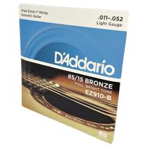 Encordoamento 11-52 D'Addario Original Aço Violão EZ910-B