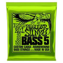 Encordoamento 45-130 baixo 5 cordas regular slinky ernieball - ERNIE BALL