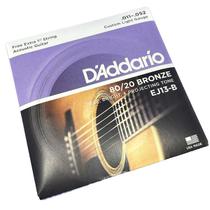 Encordoamento Aço 011 Light Violão Daddario EJ13-B Bronze 80/20 + 1 corda - D'Addario (original)