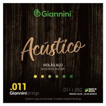Encordoamento acústico para violão aço .011 gespw - giannini