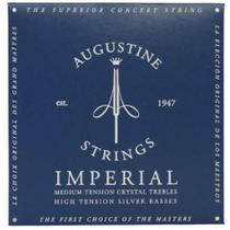 Encordoamento Augustine Imperial Blue para Violão de Nylon em Tensão Média (Cordas Agudas) e Pesada (Cordas Graves).