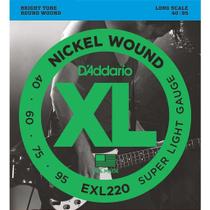 Encordoamento Baixo 4 Cordas D'Addario Exl220 040