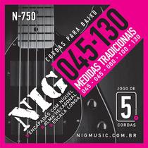 Encordoamento Baixo 5 Cordas 045 NIG N750