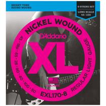 Encordoamento baixo Daddario 8 CORDAS duplas Exl170-8 Nickel