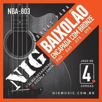 Encordoamento baixolao 4 cordas 040 bronze nig nba-803 Encordoamento baixolao 4 cordas 040 bronze nig nba-803